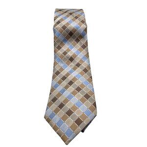 Perry Ellis Portfolio Stolk Geo Slim Silk Necktie, Taupe, OS